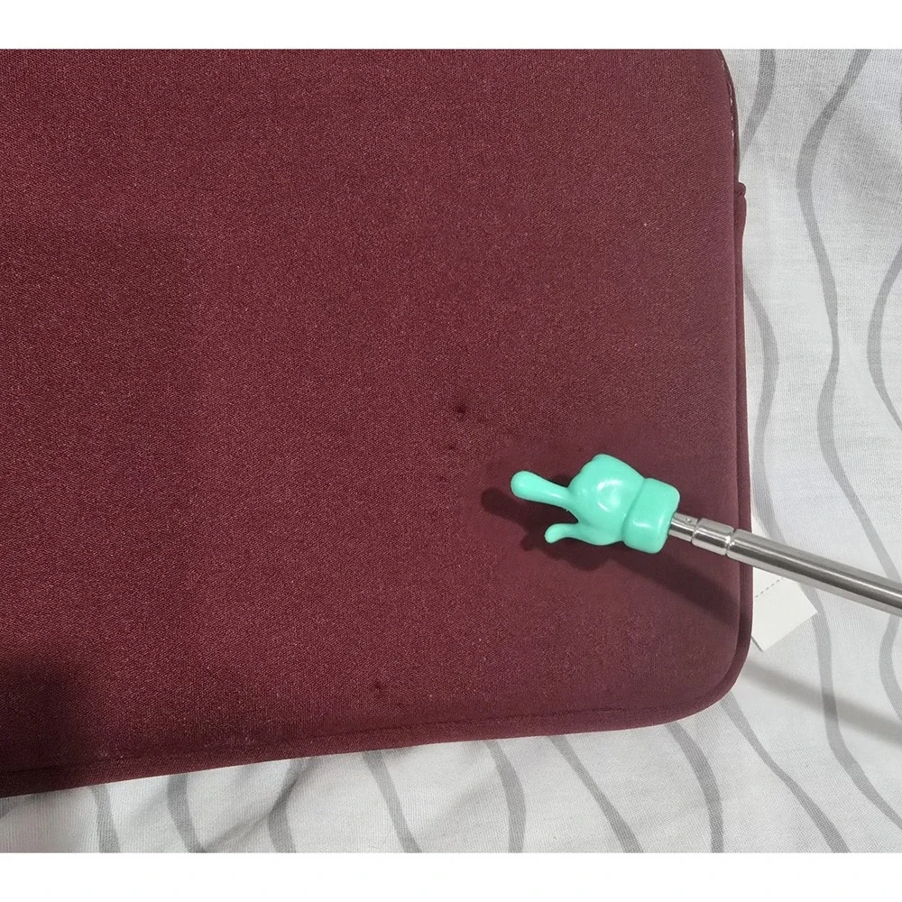 Marc Jacobs New‎ York Tablet Sleeve Padded Red Zip Logo Dark Cherry